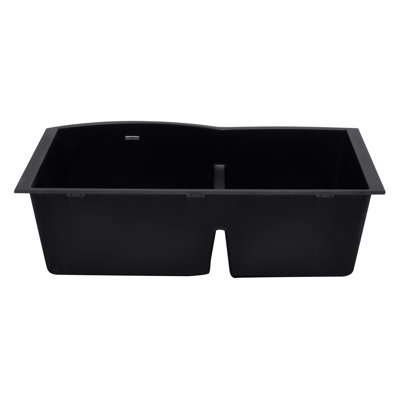 33'' L Undermount Double Bowl Granite Kitchen Sink
