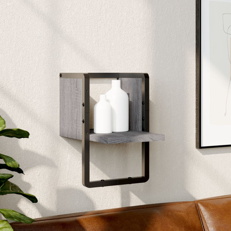 Narita Bracket Shelf, Grey Sonoma, 20cm H x 25cm W x 30cm D