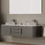 Plateau de meuble-lavabo double 60 po Modern