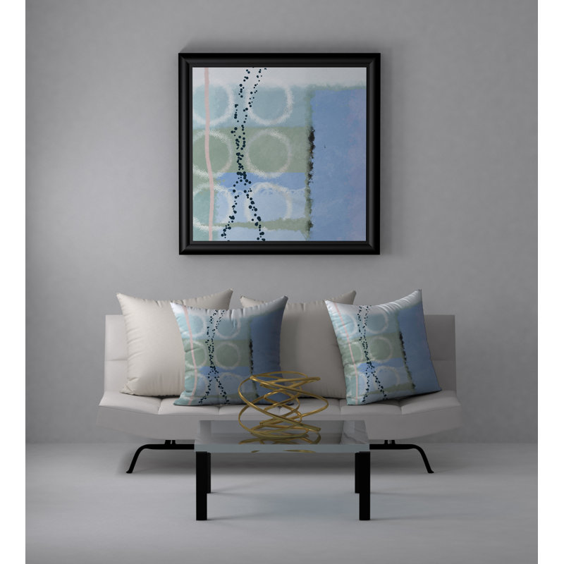 Abstract Throw Pillow, 18" H x 18" W