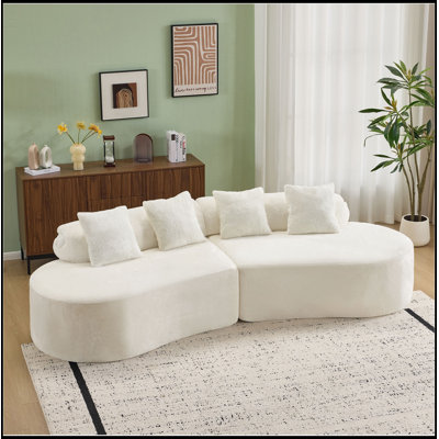 Canapé modulaire en velours avec 4 coussins