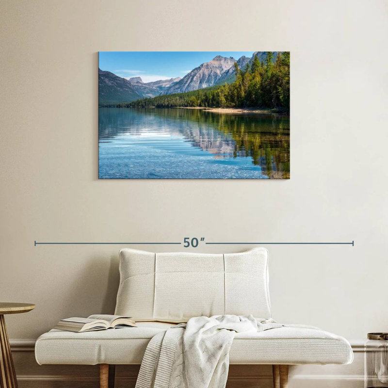 Arbres Kerrick au bord du lac Mcdonald, H 24 po x l 36 po