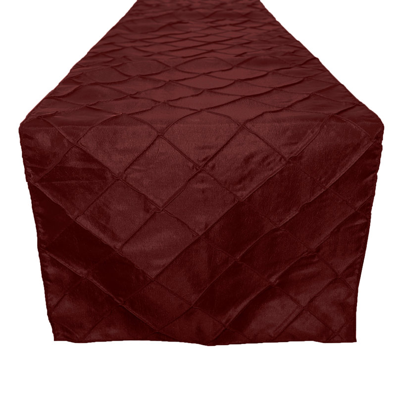 Solid Color Table Runner, 120" x 12", Burgundy
