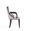 Fauteuil de salle à manger rembourré en cuir de hêtre Grand Grey-86801752