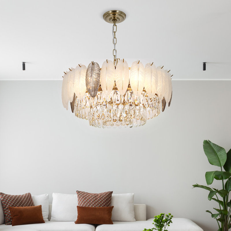 Lustre en cristal Feather