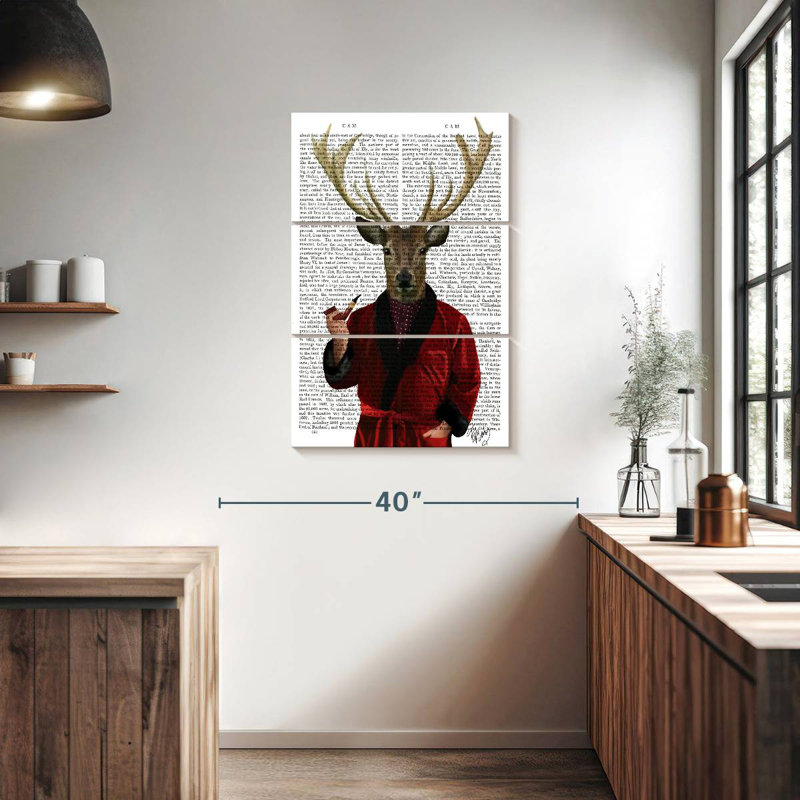Brampt Deer In Smoking Jacket, 38" H x 24" W
