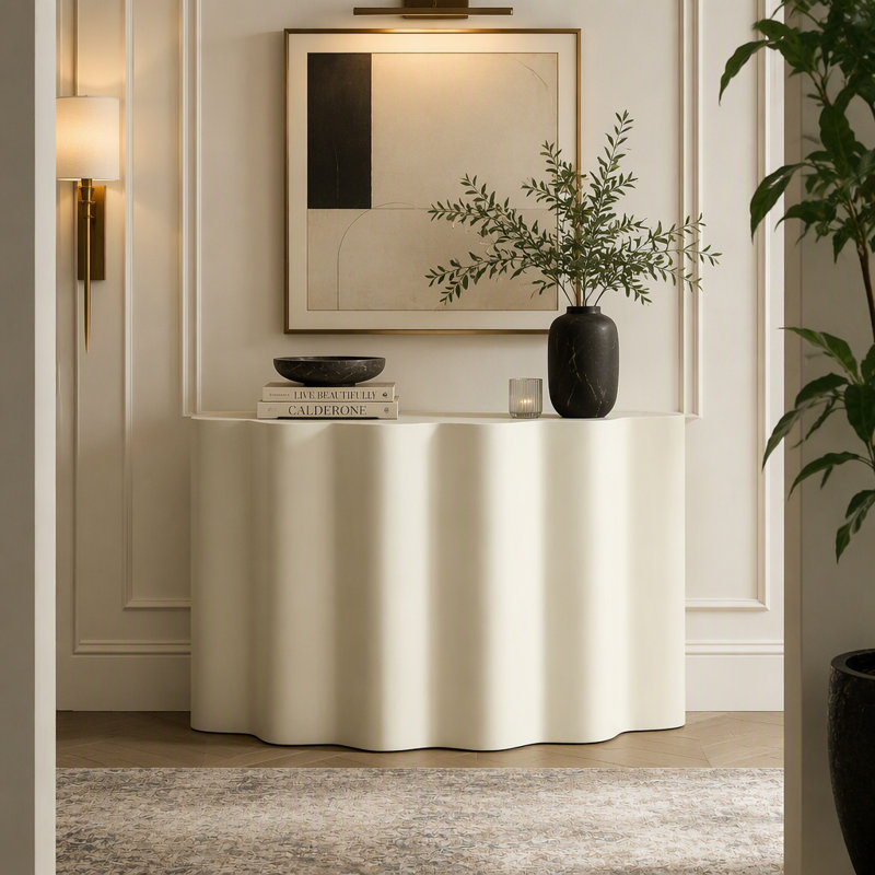 Console d'entrée en fibre de verre de 120 cm (47,24 po) avec motif ondulé