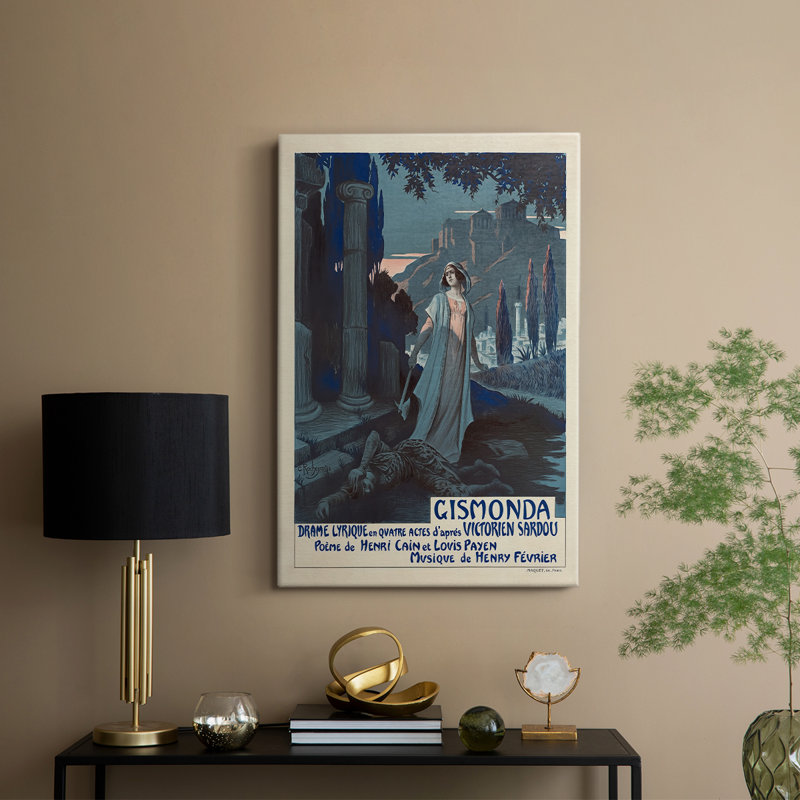 Gismonda (affiche de l'opéra) - Toile tendue par George Rochegrosse, 12 x 18