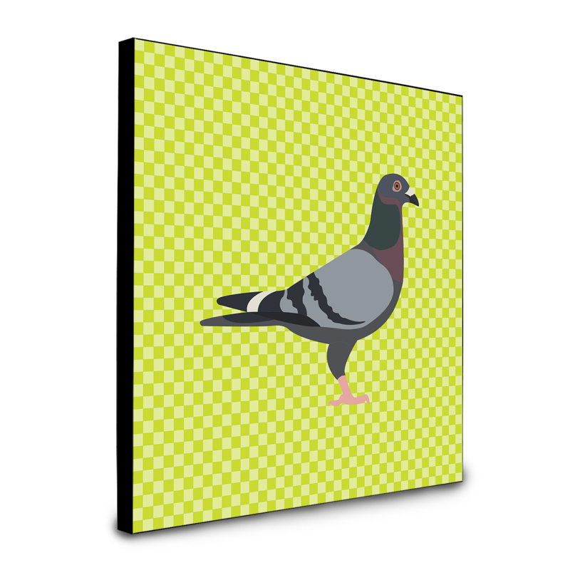 « racing pigeon », art encadré Trento, Vert