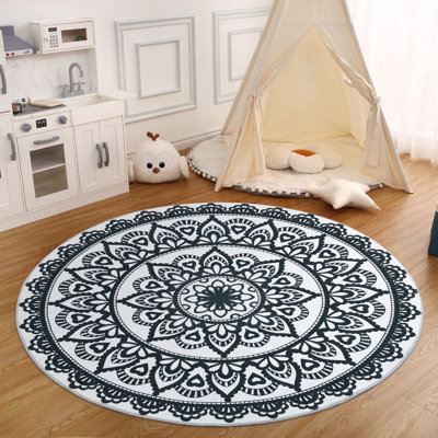 Tapis rond à envers antidérapant Dagney