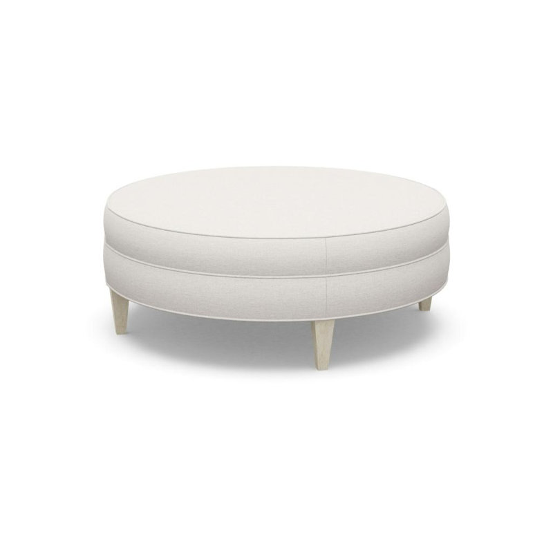 Ottoman Shop Round Ottoman, Sandstone