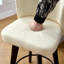  Tabouret de comptoir pivotant rembourré en bois massif (ensemble de 2)-1775782966