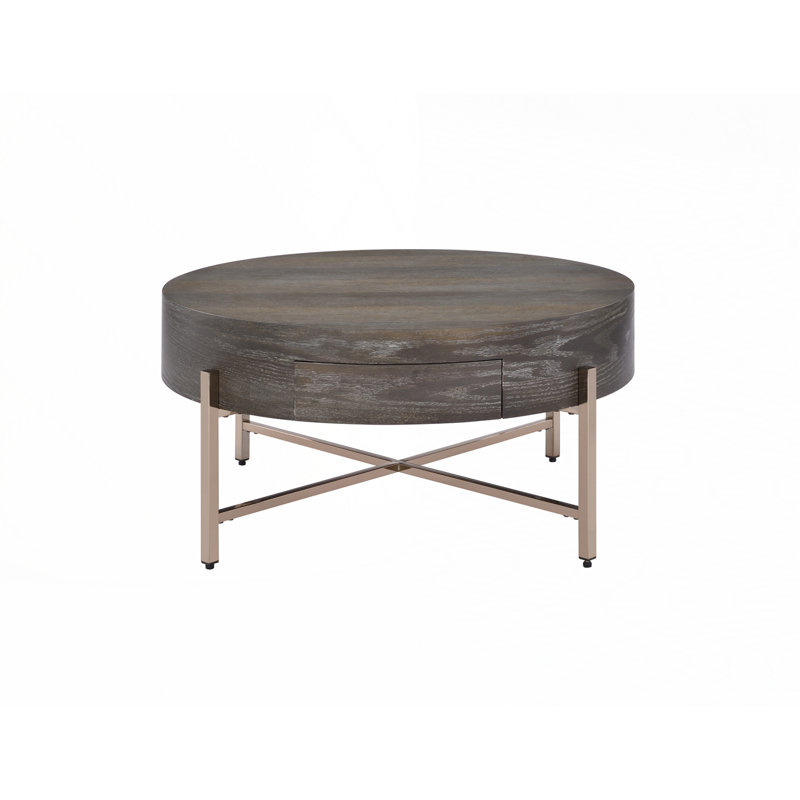 Light Brown & Champagne Finish Coffee Table