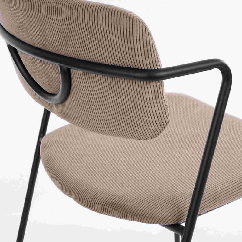 Rumson 40cm H Velvet Upholstered Side Chair, Beige