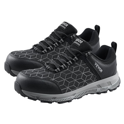 Steel Toe Shoes for Men, US Size 9, Men’s Cushion Sport Safety Toe Athletic Work Shoe, Indestructible Safety Sneakers Lightweight,Breathable Industry Construction Work Shoes, Black