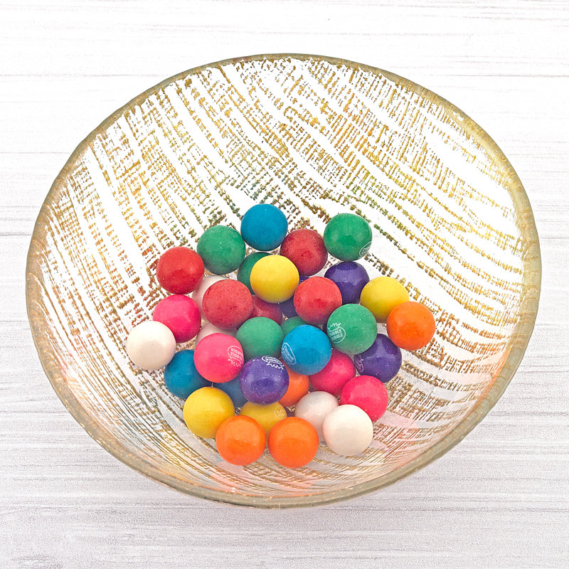 Crystal Decorative Bowl, 6" H x 8.75" W x 8.75" D, Gold