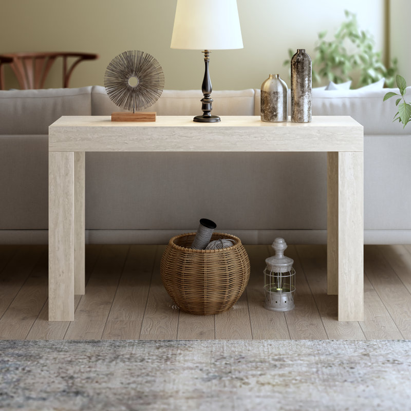 Caomhan 46.9“ Console Table, Travertine