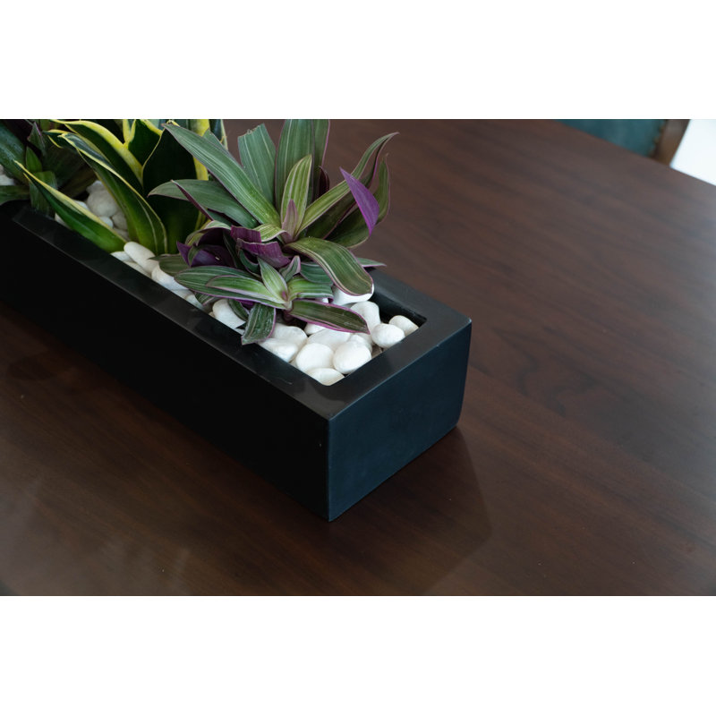 Connoisseur Handmade Planter Box, Black, 4" H x 27.5" W x 6" D