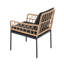 Chaises de salle à manger d'extérieur avec coussins