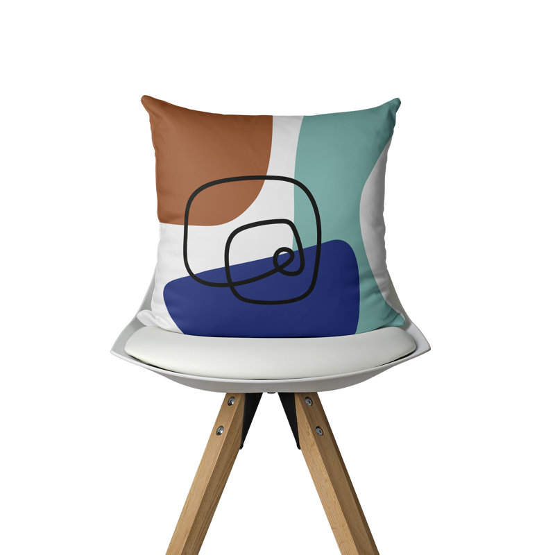 Housse de coussin d'intérieur Mia Minimalist Doodle, 20 po X 20 po