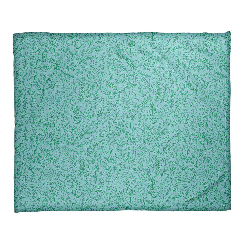 Couverture florale ditsy Katelyn Elizabeth, l 32,5 po x L 42,5 po, Vert