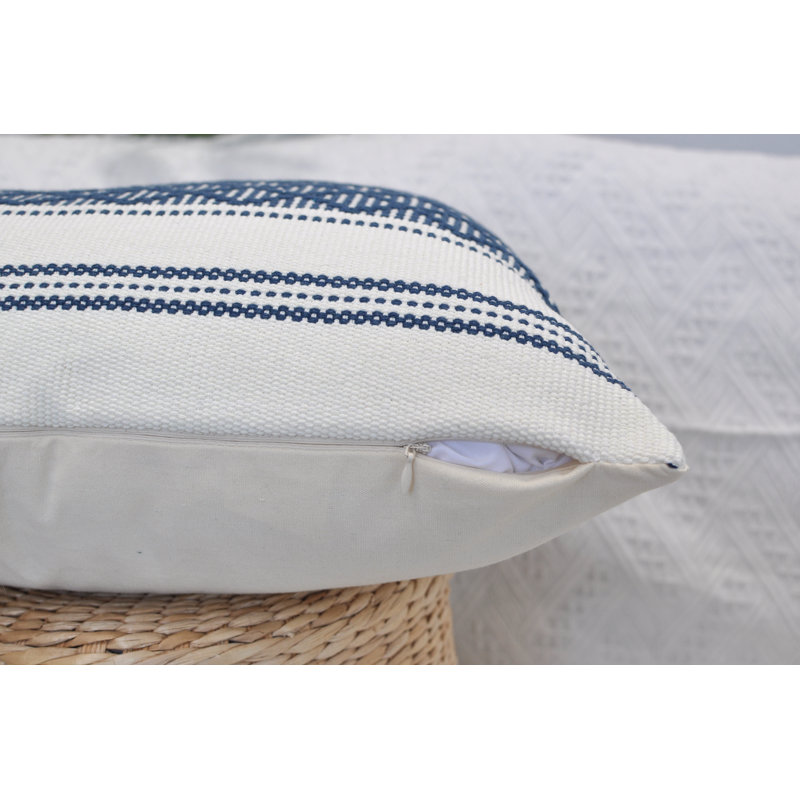 Housses pour coussins décoratifs à carreaux, H 12 po x l 20 po, Bleu