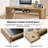 William 60”W Solid Wood Base Fluted Desk with Cable Management and Power Outlets-185868860