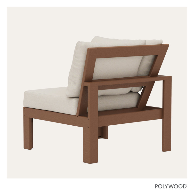 Edge Modular Corner Chair, Teak, Dune Burlap Revolution®