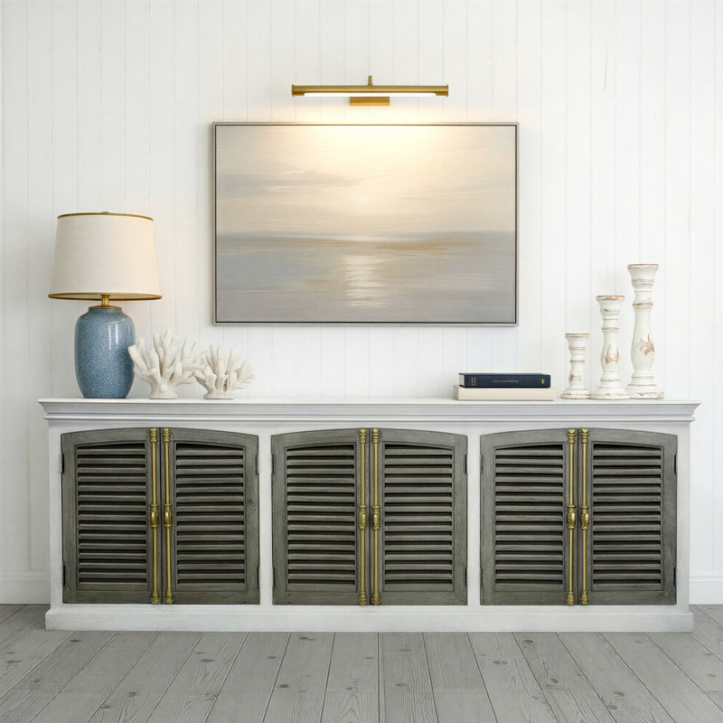 Coastal Handmade Mango Wood/Metal Sideboard