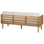 Welara 179 cm W Acacia Solid Wood Outdoor Sofa with Cushions
