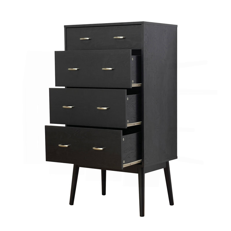 4-Drawer Chest For Bedroom Organization And Decor Enhancement
