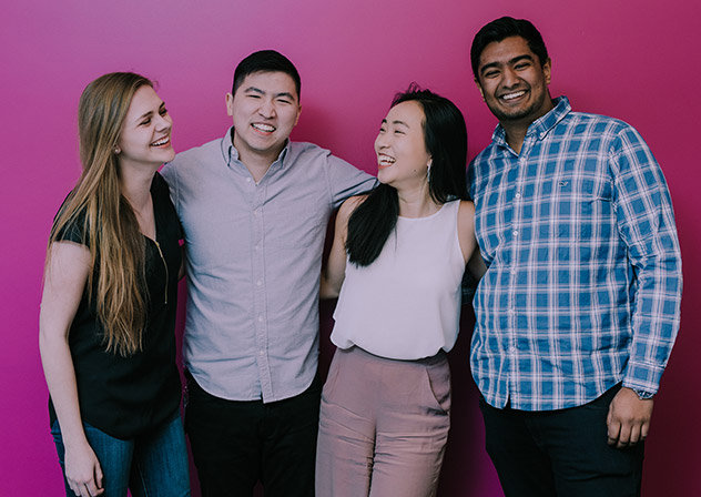 Wayfair employees standing together