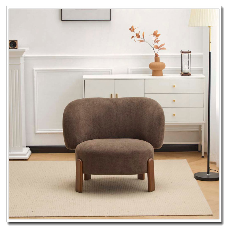 Fauteuil à oreilles, Marron foncé