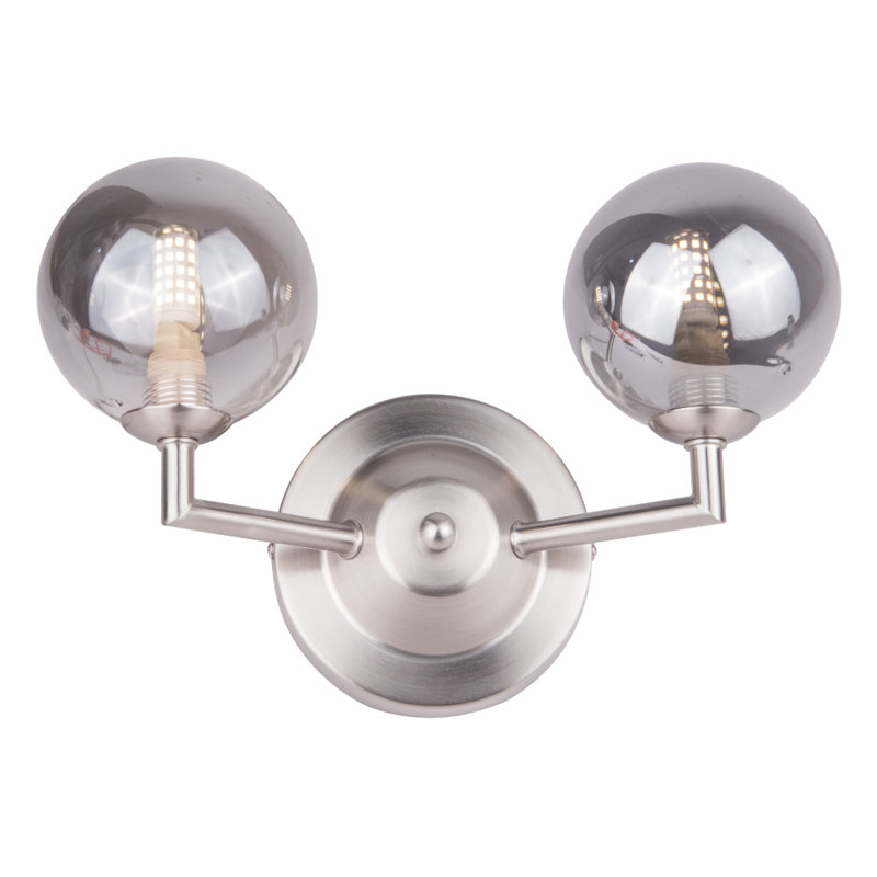 Ramaya Armed Sconce, Satin/Chrome