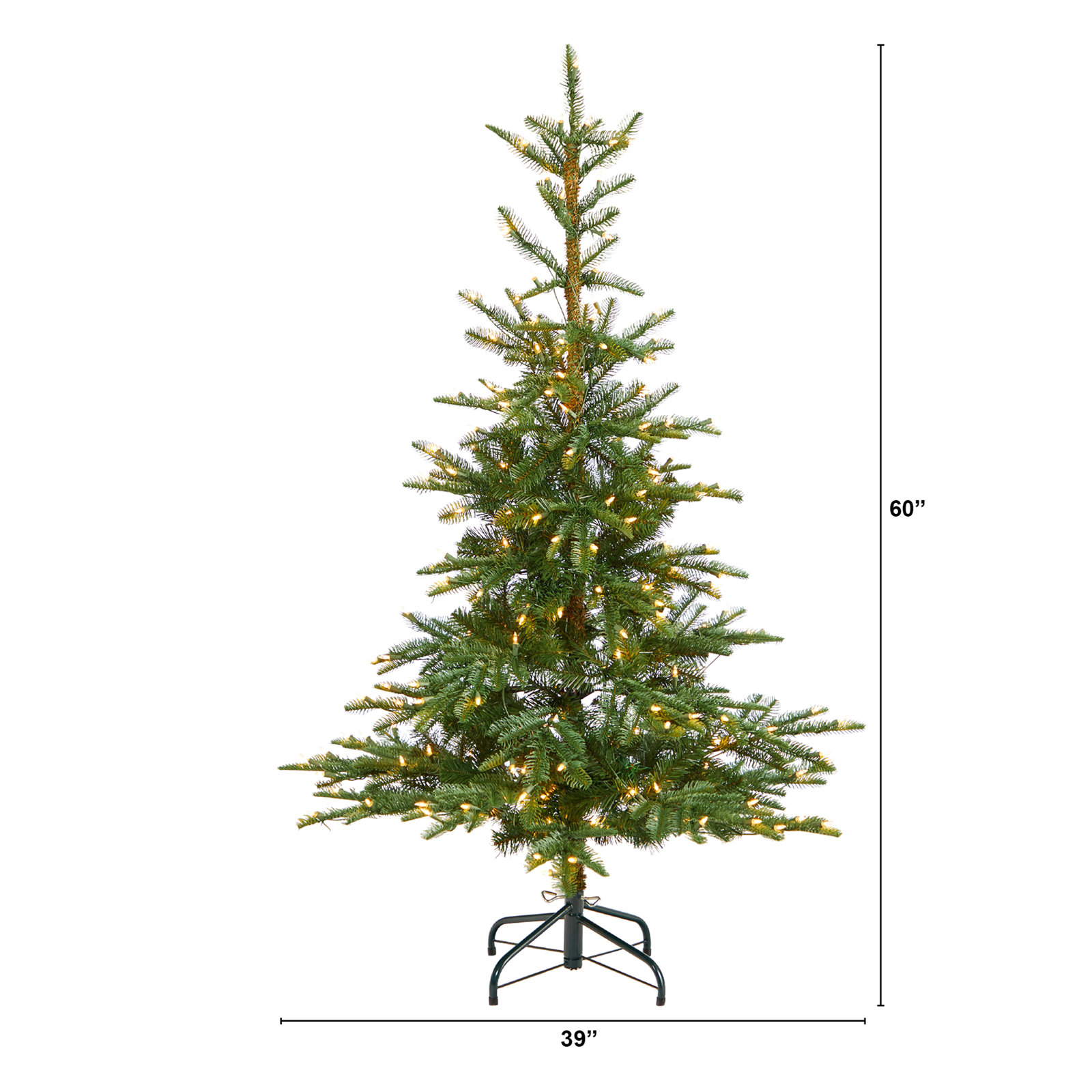 Lighted Artificial Christmas Tree, 5' H