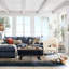 Fauteuil demi-tonneau en velours-87082133