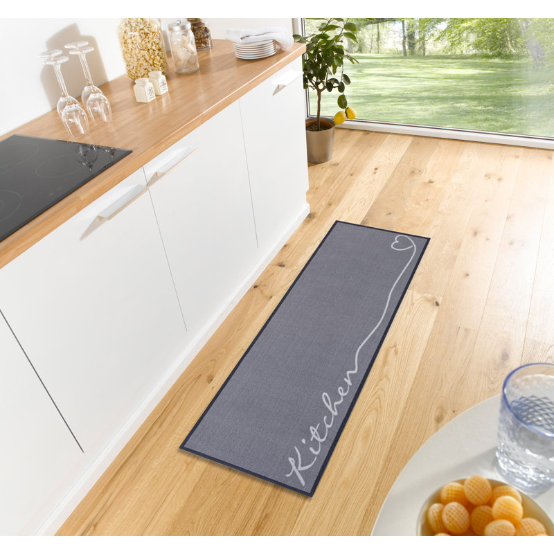 Runner Solid Colour Machine Woven 50 X 150Cm Area Rug, Gray