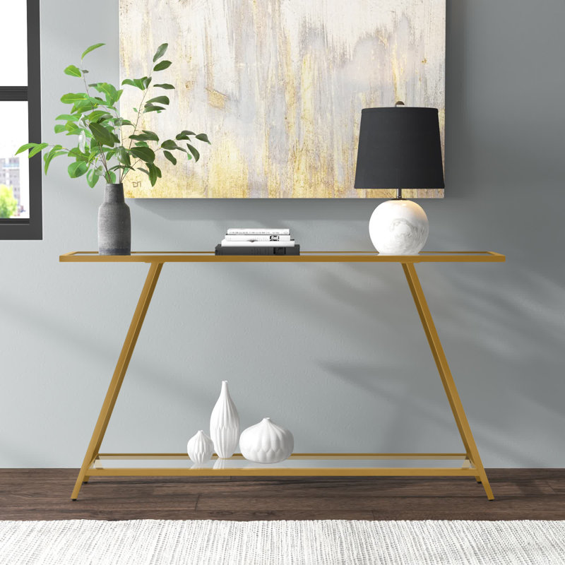 Yair 52'' Console Table, Brass