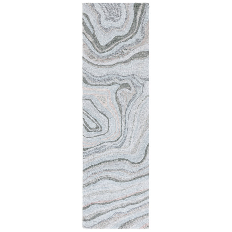 Jhenae Hand Tufted Performance Abstract Rug, Runner 2'3" x 8'