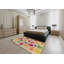 Tapis contemporain beige / jaune / vert-803100925