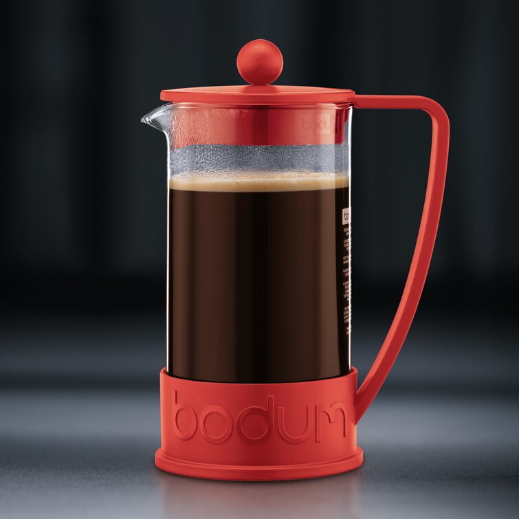 Bodum Brazil 3-Cup French Press Coffee Maker, Red, 12 oz