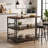 L-Shaped Bar Table with Wine Glasses Holder