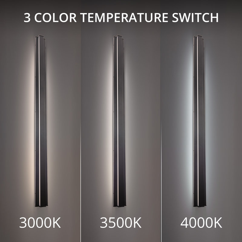 Revels Aluminum LED Wall Light, 72" H x 5" W x 2" D, 3000K, 28W