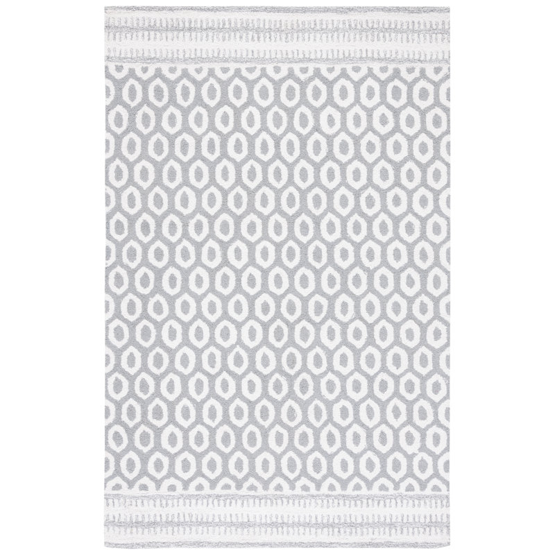 Tapis ivoire / gris Capri 708, Rectangle 4 pi x 6 pi