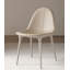 Chaises de salle à manger modernes et simples en cuir gris avec dossiers