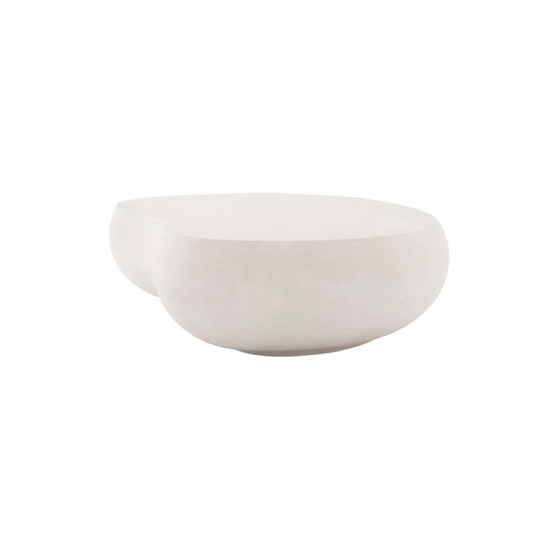 Prime Outdoor Free Form Coffee Table, Smooth Cream