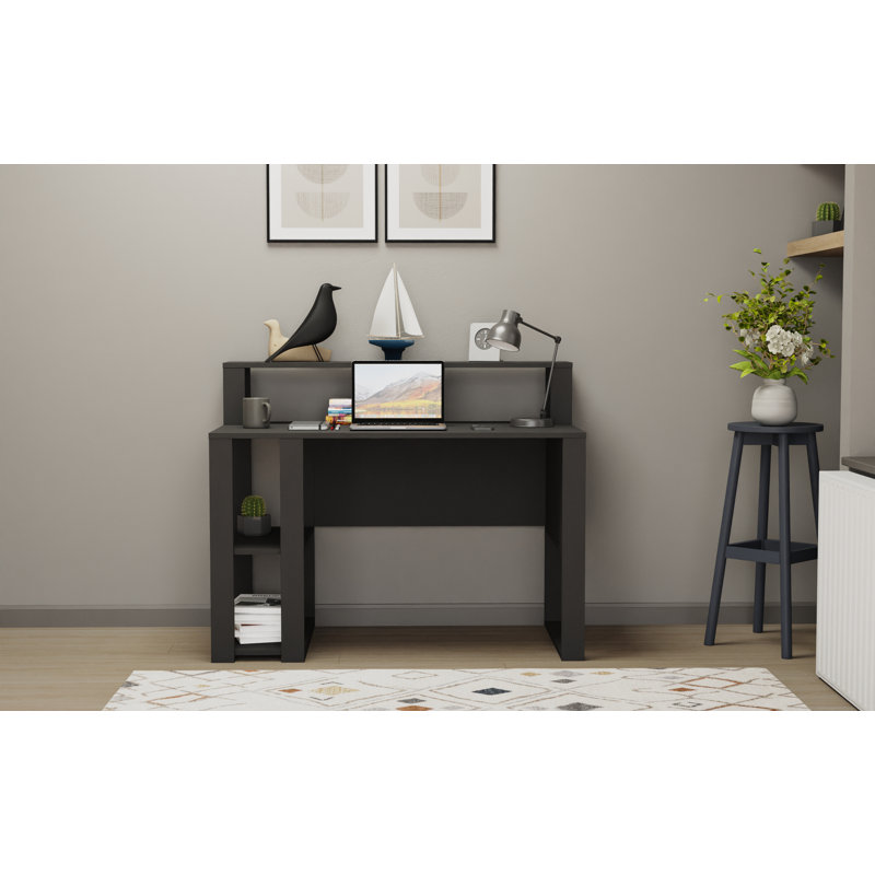 Tramal Geometric Writing Desk, Anthracite