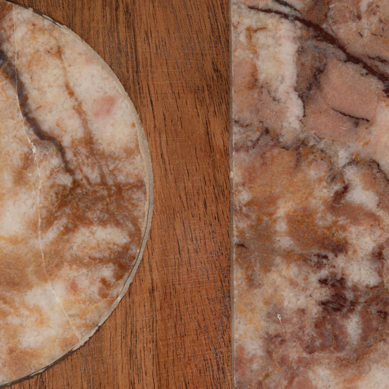 Planche à fromage en marbre et bois de manguier