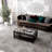 Wexford Collection 45.5'' Glass Top Coffee Table with Storage Shelf, Transitional Wood Coffee Table with X-Side Accents for Living Room-365078140
