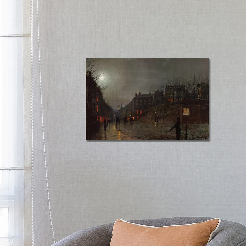 Going Home At Dusk, 1882 by John Atkinson Grimshaw - Wrapped Canvas Print, 66.04 cm H x 45.72 cm W x 1.91 cm D